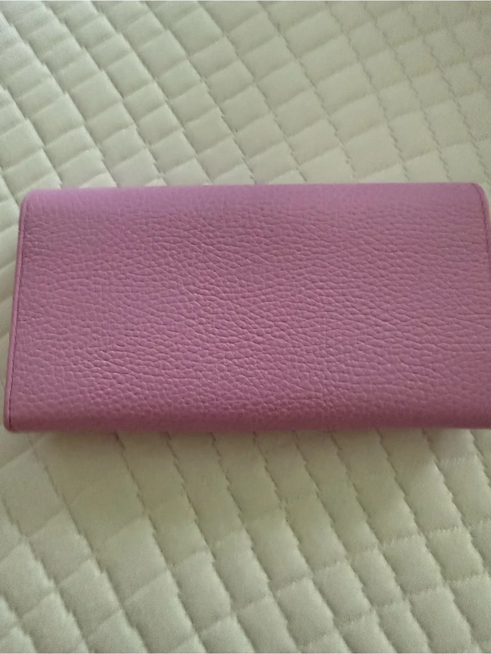 Gucci Pink Leather Continental Wallet with Cat Emblem